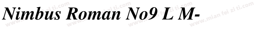 Nimbus Roman No9 L M字体转换